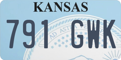 KS license plate 791GWK