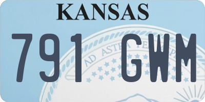 KS license plate 791GWM