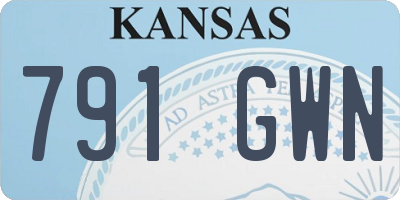 KS license plate 791GWN