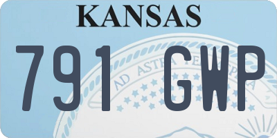 KS license plate 791GWP