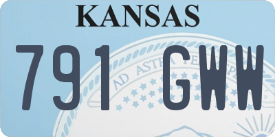 KS license plate 791GWW