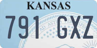 KS license plate 791GXZ