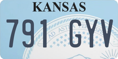 KS license plate 791GYV