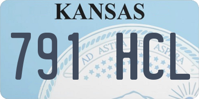 KS license plate 791HCL