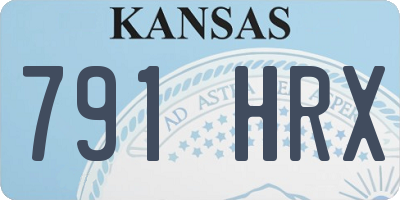 KS license plate 791HRX