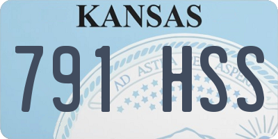 KS license plate 791HSS