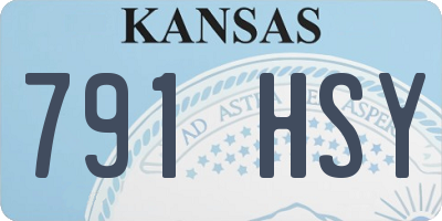 KS license plate 791HSY
