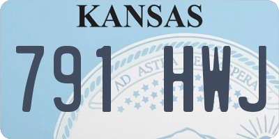 KS license plate 791HWJ