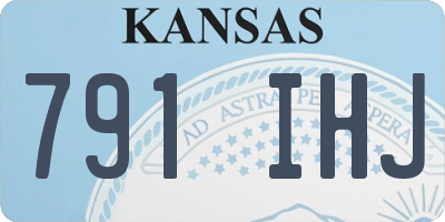 KS license plate 791IHJ