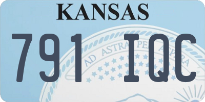 KS license plate 791IQC