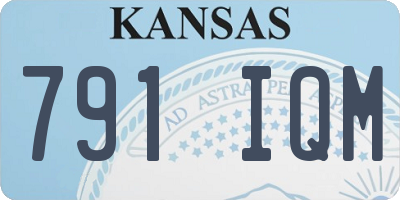 KS license plate 791IQM
