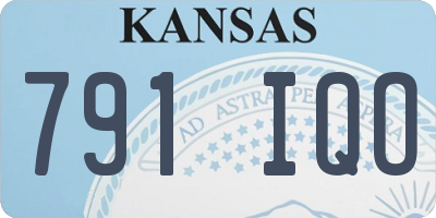 KS license plate 791IQO