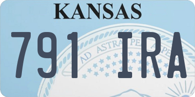 KS license plate 791IRA