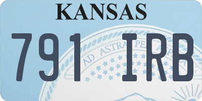 KS license plate 791IRB
