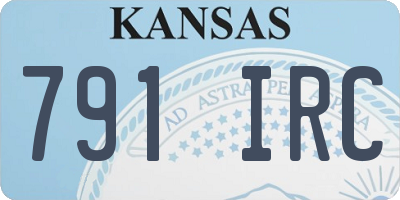 KS license plate 791IRC