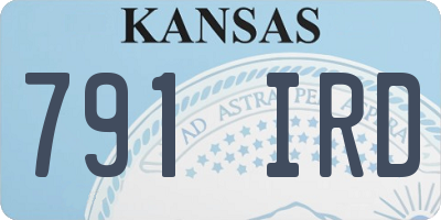 KS license plate 791IRD