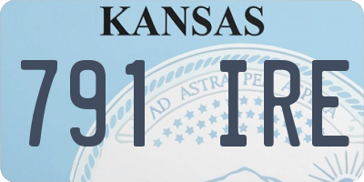KS license plate 791IRE