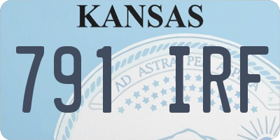 KS license plate 791IRF