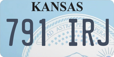 KS license plate 791IRJ