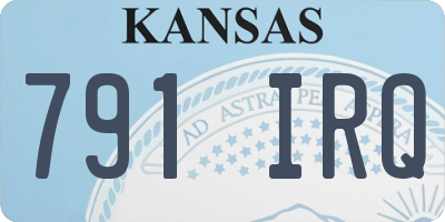 KS license plate 791IRQ