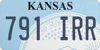 KS license plate 791IRR