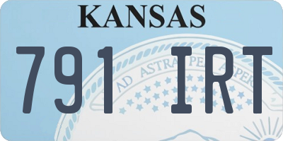 KS license plate 791IRT