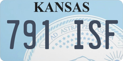 KS license plate 791ISF