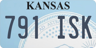 KS license plate 791ISK