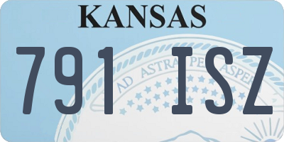 KS license plate 791ISZ