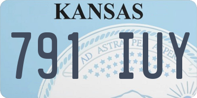 KS license plate 791IUY