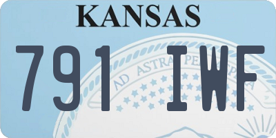 KS license plate 791IWF