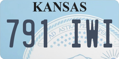 KS license plate 791IWI