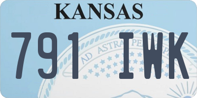 KS license plate 791IWK