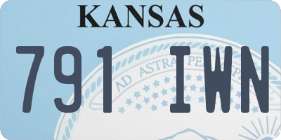 KS license plate 791IWN