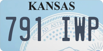 KS license plate 791IWP