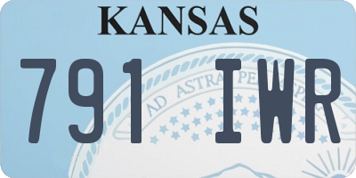 KS license plate 791IWR