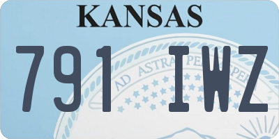 KS license plate 791IWZ