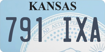 KS license plate 791IXA