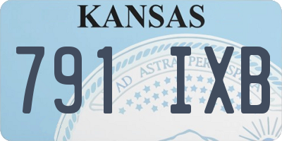 KS license plate 791IXB