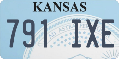 KS license plate 791IXE