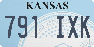 KS license plate 791IXK