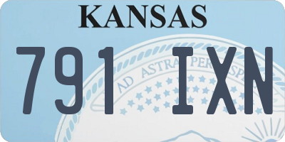 KS license plate 791IXN