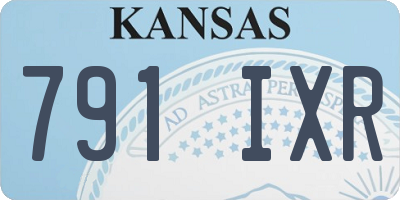KS license plate 791IXR