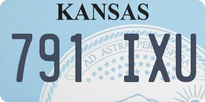 KS license plate 791IXU