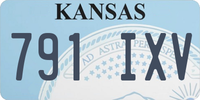 KS license plate 791IXV
