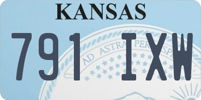 KS license plate 791IXW