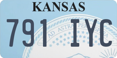 KS license plate 791IYC