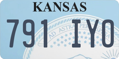 KS license plate 791IYO