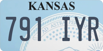 KS license plate 791IYR