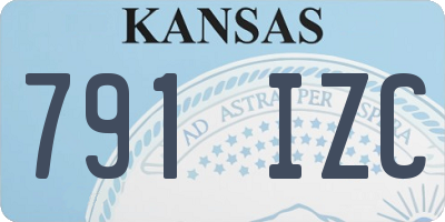 KS license plate 791IZC